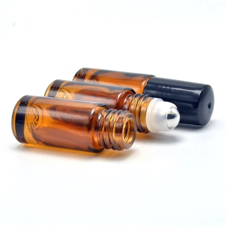 Amber Glass Roller Bottles 5ml